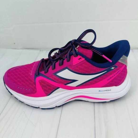 Diadora Blushield Mythos 8 Vortice Womens Size 7.5 Pink Sneakers Athletic Shoes - Picture 3 of 16